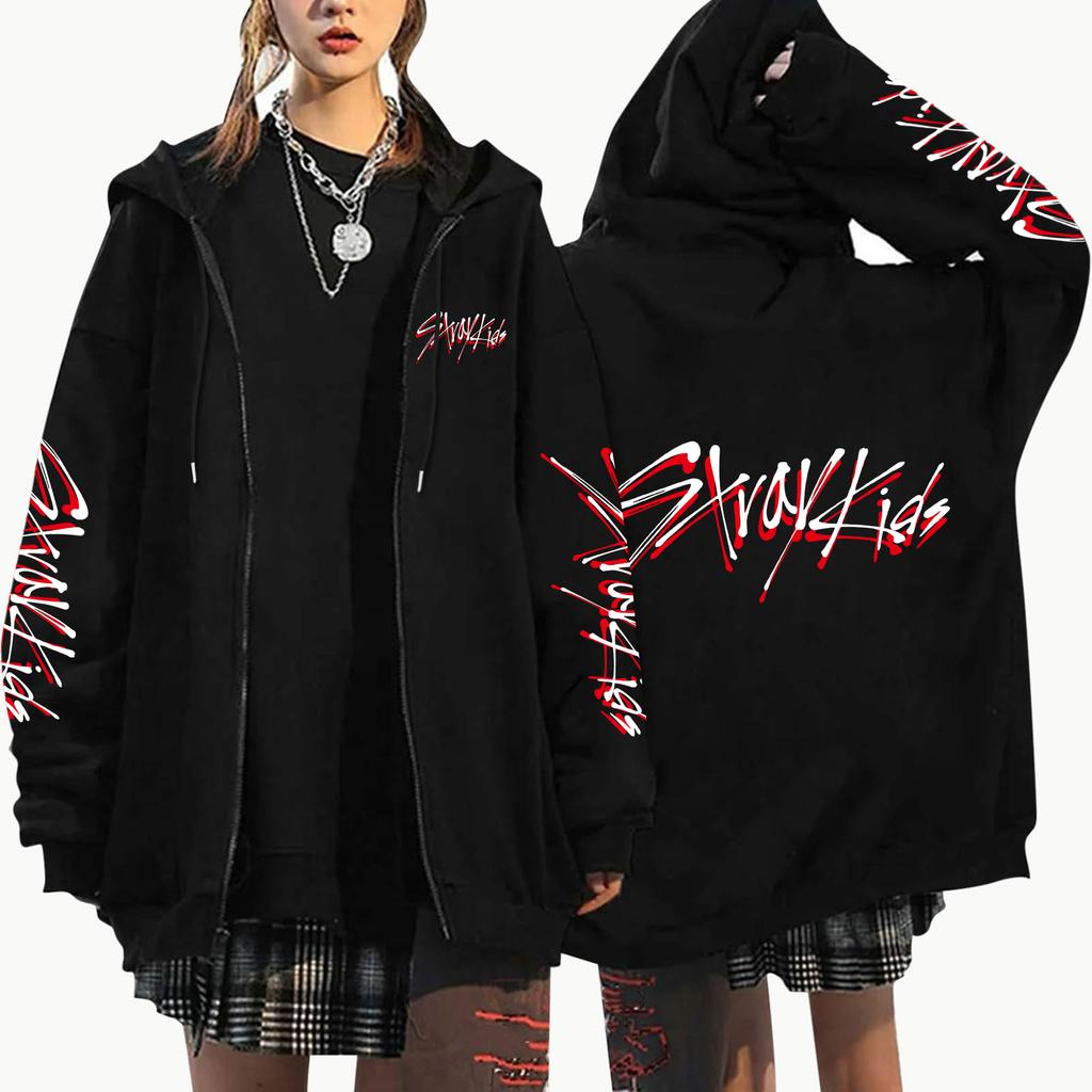 Women's Zip Up Hoodies Teen Girls Letter Printing Sweatshirt Clothing Casual Drawstring Jacket With Pockets