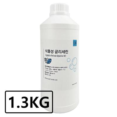 (Yerel) Gliserin 1kg+300g (1,3 kg) / Bitkisel %99,7 / Kozmetik nemlendirici slime, 1,3 kg, 1 adet