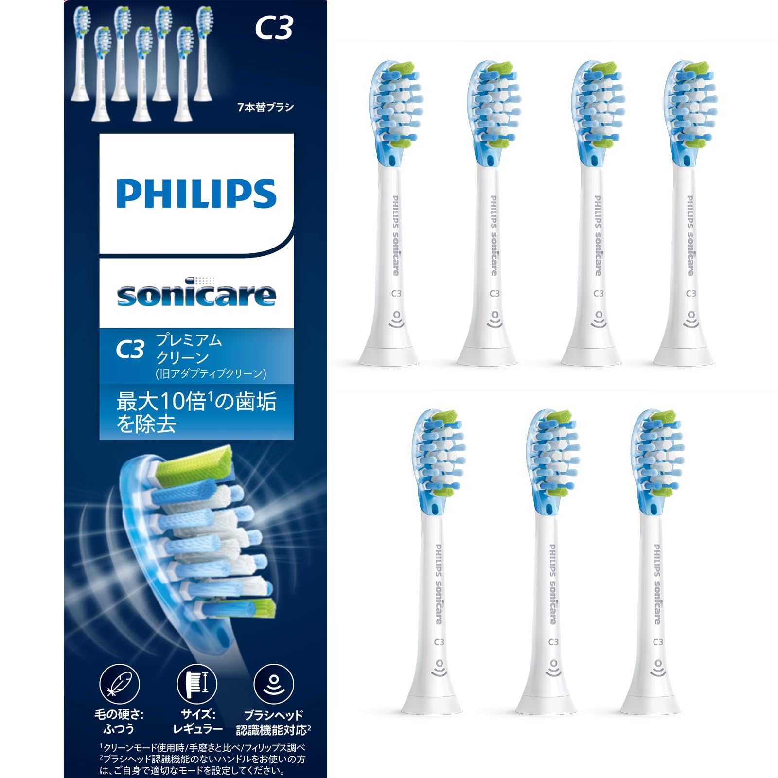 

Сменная щетка Philips Sonicare Premium Clean Genuine White (7 штук) HX9047/67 белый