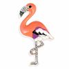 Stylish Pink Flamingo Rhinestone Brooch - Fashion Lapel Pin & Clothing Accessory