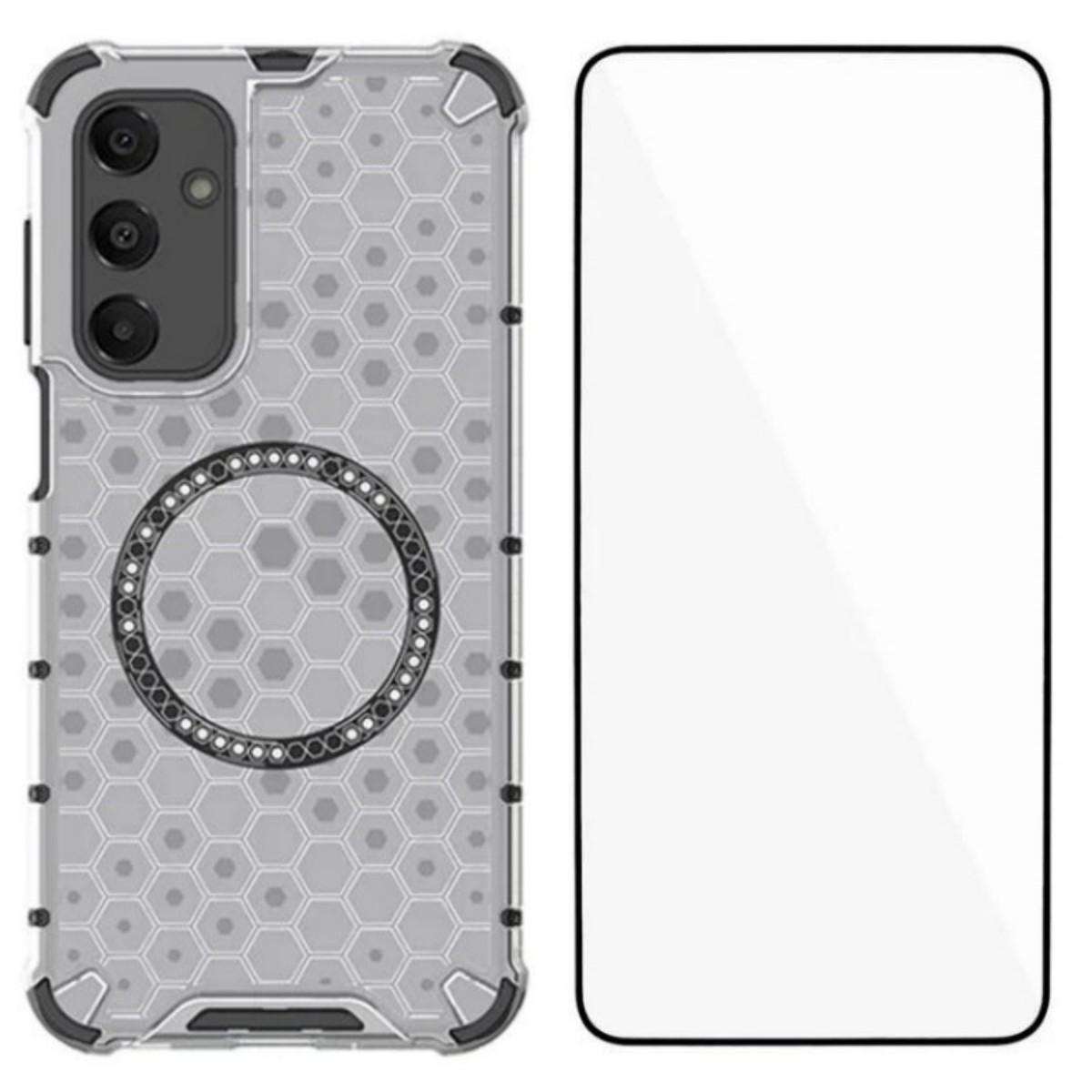 

For Samsung Galaxy A16 4G/Galaxy A16 5G Case Compatible with MagSafe WANLONFENG FC Series TPU+PC Phone Cover with Tempered Glass Transparent