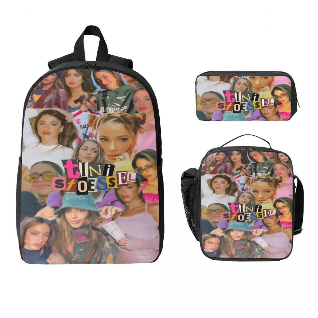 3Pcs TINI STOESSEL Futtura Backpack Set for Children Pencil Boxes Bookbag Sets with Lunch Box For School Students Knapsack
