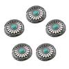5 Pcs Leather Decorative Button Imitation Turquoise Buttons Flower Clothes Buttons for Jewelry Making Decoration