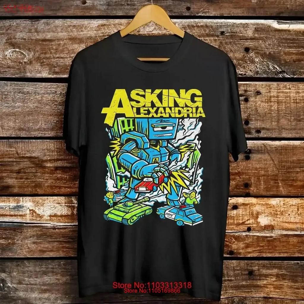 Asking Alexandria Band Killer Robot T Shirt Full Size S 5xl Vintage Graphic Top For Everyday Wear Soft Breathable Unisex