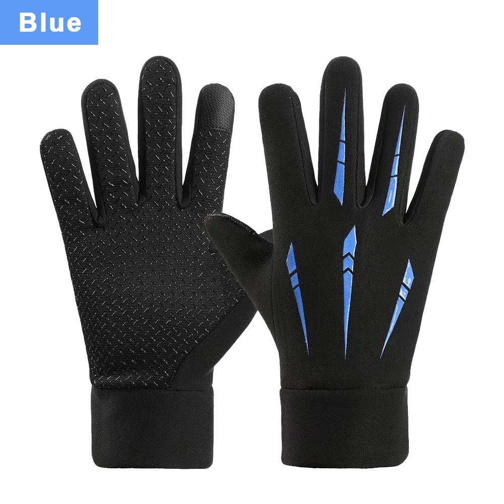 1Pair Winter Waterproof Fishing Men's Gloves Women's Cycling Warm Anti Slip Outdoor Sports Full Finger Touch Screen Gloves
