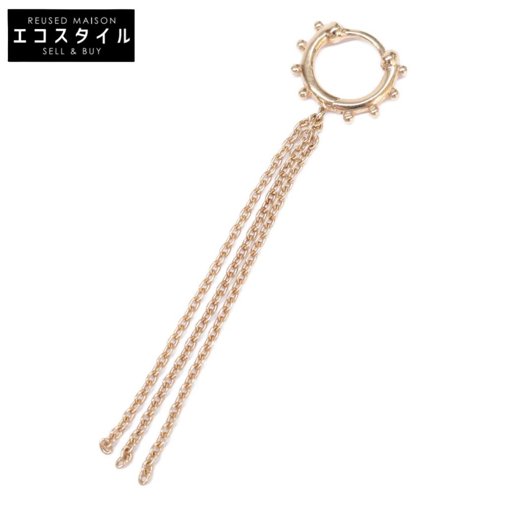 HIROTAKA [Excellent Condition] SA15KME K10 SEA ANEMONE Long Chain Huggie Hoop, Single Ear Earring Yellow GoldUsed