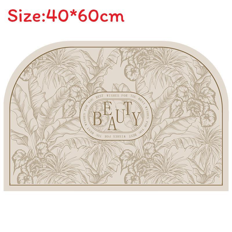 Vintage Cream Style Diatomaceous Bath Mat With Absorbent Quickdry Technology For Bathroom And Shower Area