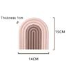 Rainbow Shape Table Mat Silicone Heat insulation Pad Tableware Soup Pots Placement Home Kitchen Stackable Cup Mat Coasters