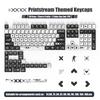 130 Keys Angel Lie Themed Five Sides Dye Sublimation PBT Keycaps Cherry Profile Cute Key Cap for MX Switches Mechanical Keyboard