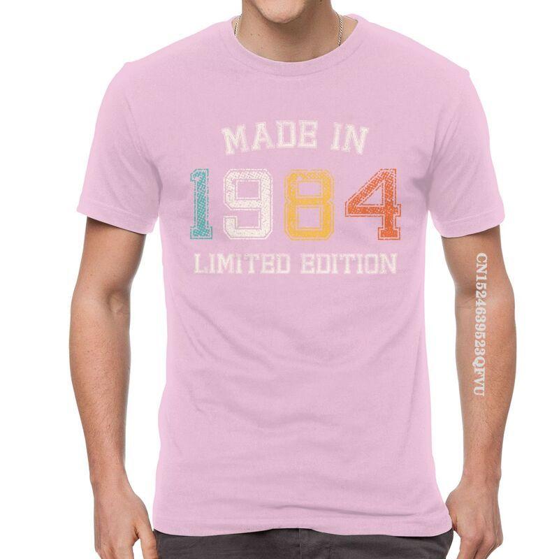 Born In 1984 Tshirts Men Men Streetwear T Shirts Made In 1984 Birth Year EMO Men  Tshirt Cotton Oversized Tee Tops Clothes