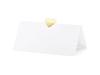 PartyDeco Place Cards GOLDEN HEART 10x5cm 1 Pack / 10 Pcs