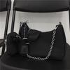 Women Vintage Nylon Shoulder Hobo Bags Fashion Chain Underarm Crossbody Bags