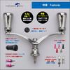 HEIGHTEN 80mm/95mm/98mm Reel Handle with 20mm/19mm Knob for Shimano and Daiwa Spinning Reels, New Pillar Series (98mm - Gunmetal) (939)