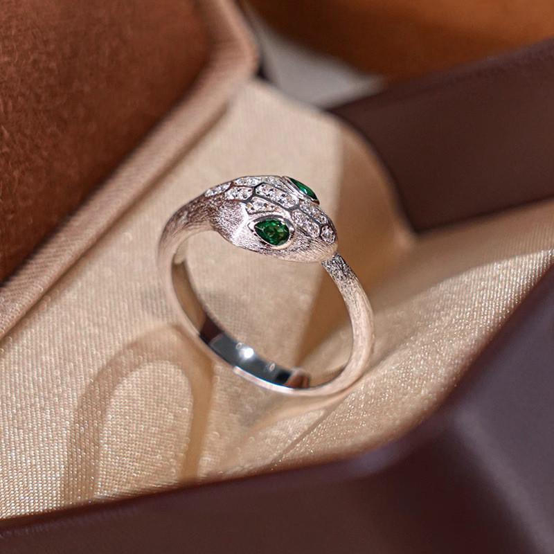 Fashionable Animal Inspired Adjustable Snake Ring For Women Premium Quality Copper Jewelry