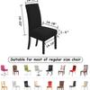 1/2/3/5/4/6pcs Waterproof Jacquard Adjustable Chair Cover 2024 Solid Luxury Dining Table Chair Cover for Home Dining Room
