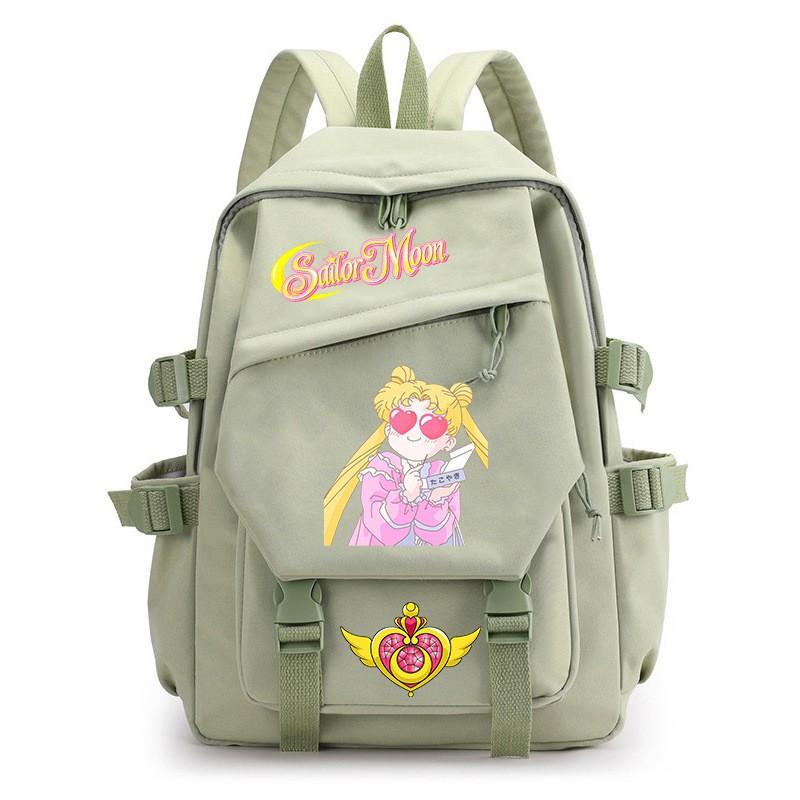 Zaino Stampa Anime Sailor Moon per Ragazzi Studenti Viaggio Leggero in Nylon Borsa Scolastica con Spallacci Imbottiti