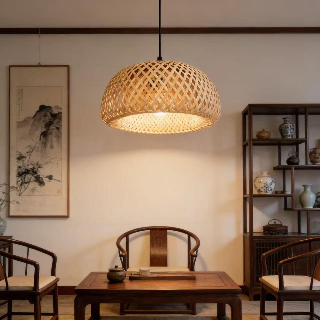 Zen Bamboo Art Pendant Lamp: Chinese, Japanese, Southeast Asian Style for Tea Rooms & B&Bs