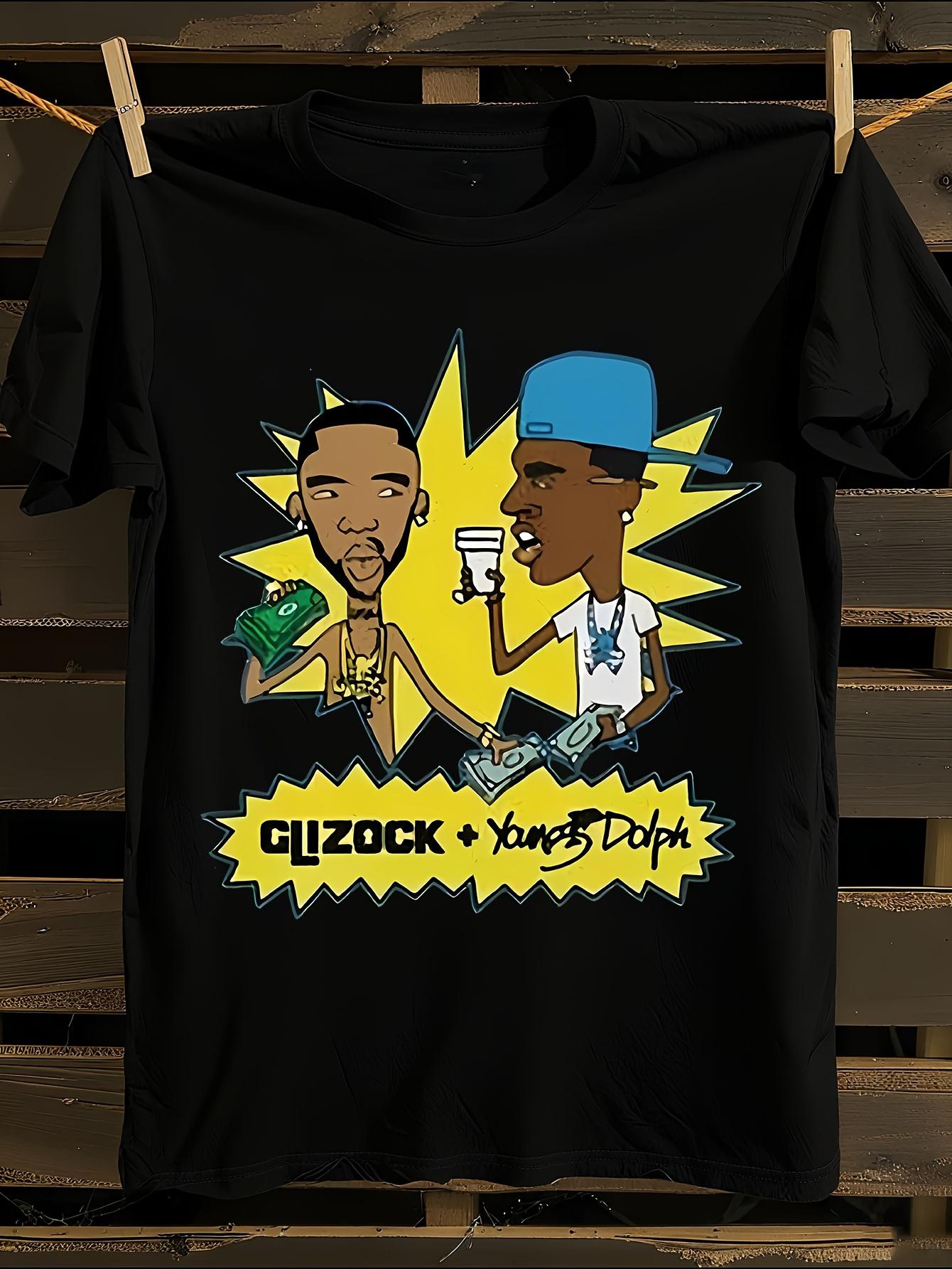 Young Dolph Glizock Pre Hip Hop Black Tshirt L