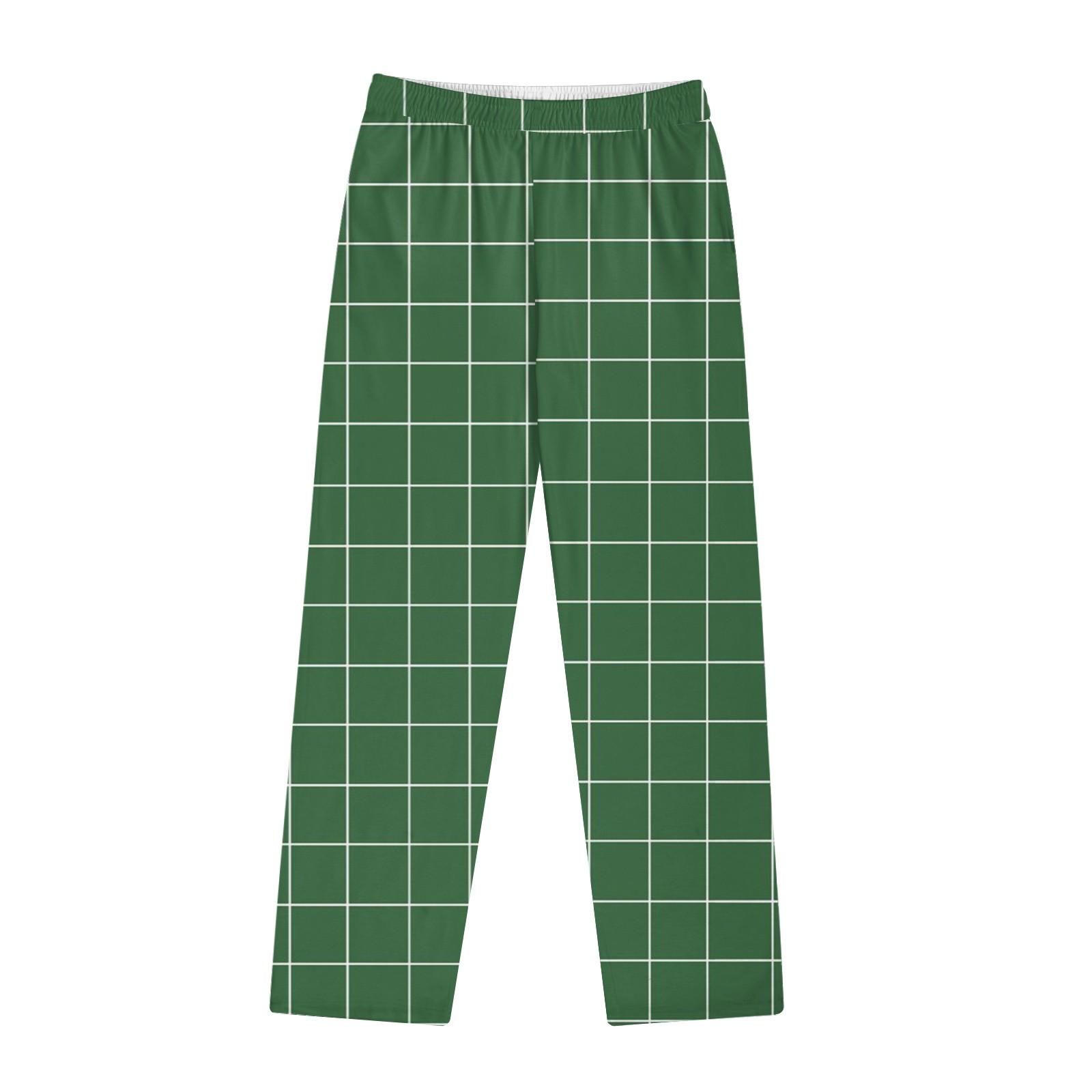 

Men s Cotton Knitted Pants Fashion Printed Sweatpants With Pockets XXXXXL зелений