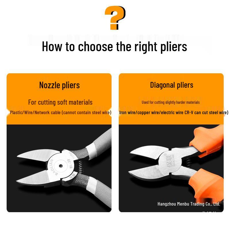 Diagonal Cutting Pliers for Sprue and Gundam Models, Industrial Grade Electrician's Nippers
