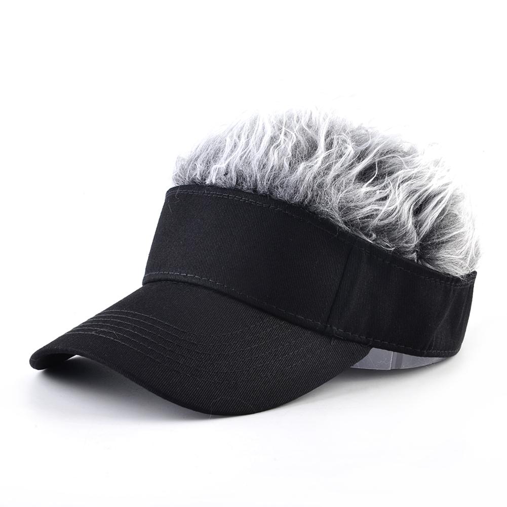 Fashion Baseball Cap With Fake Hair Summer Men's Outdoor Camouflage Visor Hat Women Adjustable Sunshade Snapback Wig Top Caps