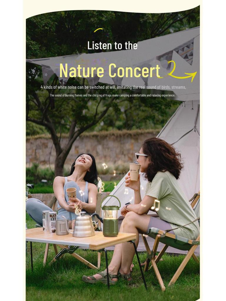 Marti T20 Outdoor Bluetooth Speaker with Portable Camping Light, Long Battery Life, and Stereo Sound Quality