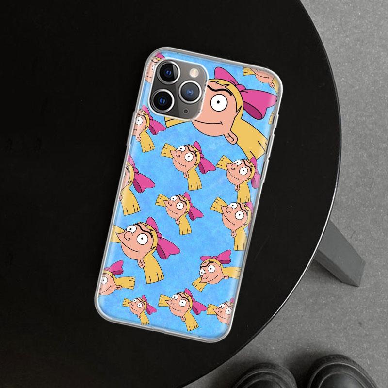 Hey Arnold Helga Cute Funny Cartoon Phone Case Cover For iPhone 11 12 13 Mini 14 15 Plus 16 Pro Max 17 Air 7 8 + SE Art Customiz