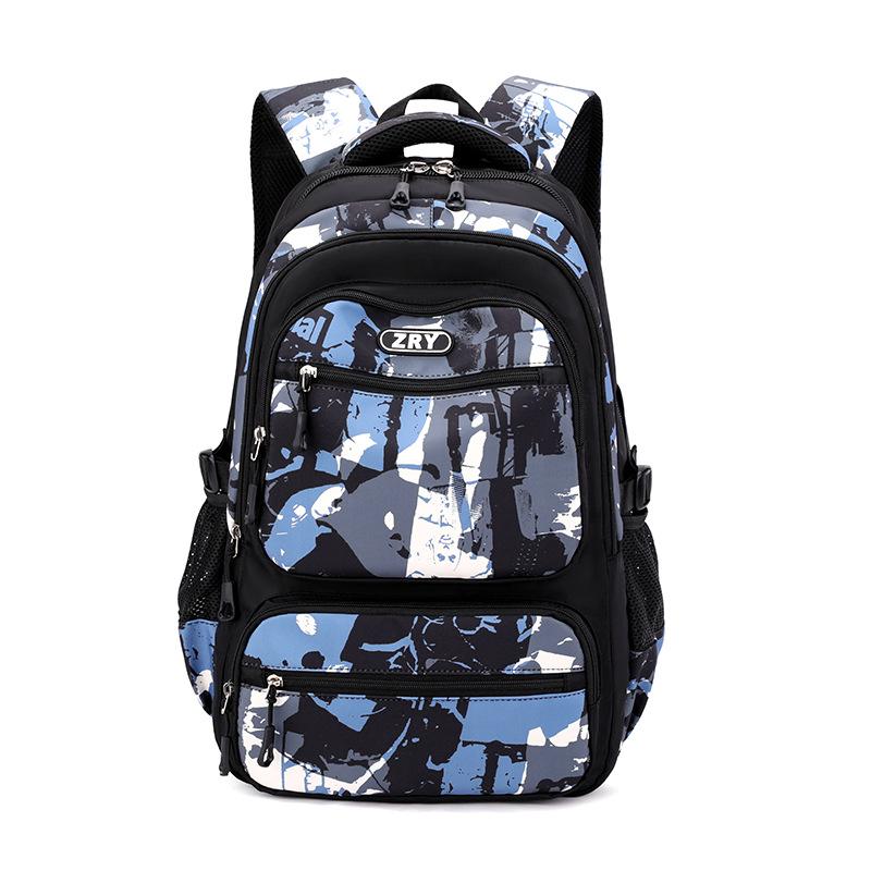 2026 Graffiti Bedrukte Student Rugzak voor Tieners Jongens en Meisjes Hoge kwaliteit nylon waterdichte schooltassen Orthopedische schooltas gray