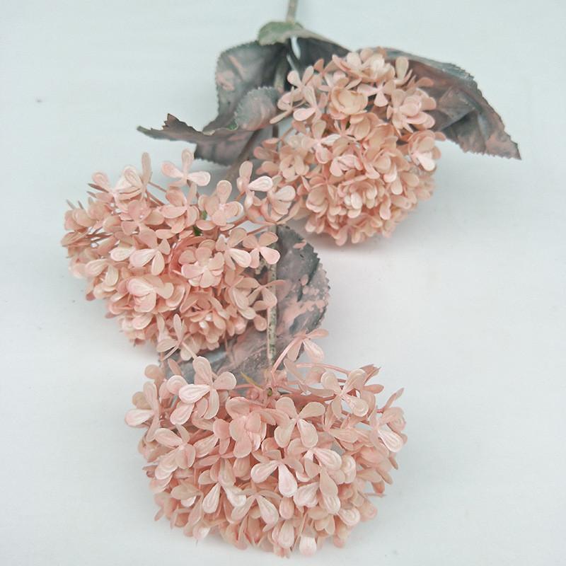 Artificial Snowball Hydrangea Stems Multibranch For Wedding Home Decor Gift