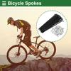 1 Set 14G 133mm Length Bicycle Spokes Nipple Carbon Steel Black Universal