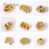 13X4.5MM 18K Gold Plated Irregular Spacer Beads Brass Metal Round Separators Beads For DIY Beading Jewelry Accessories Findings