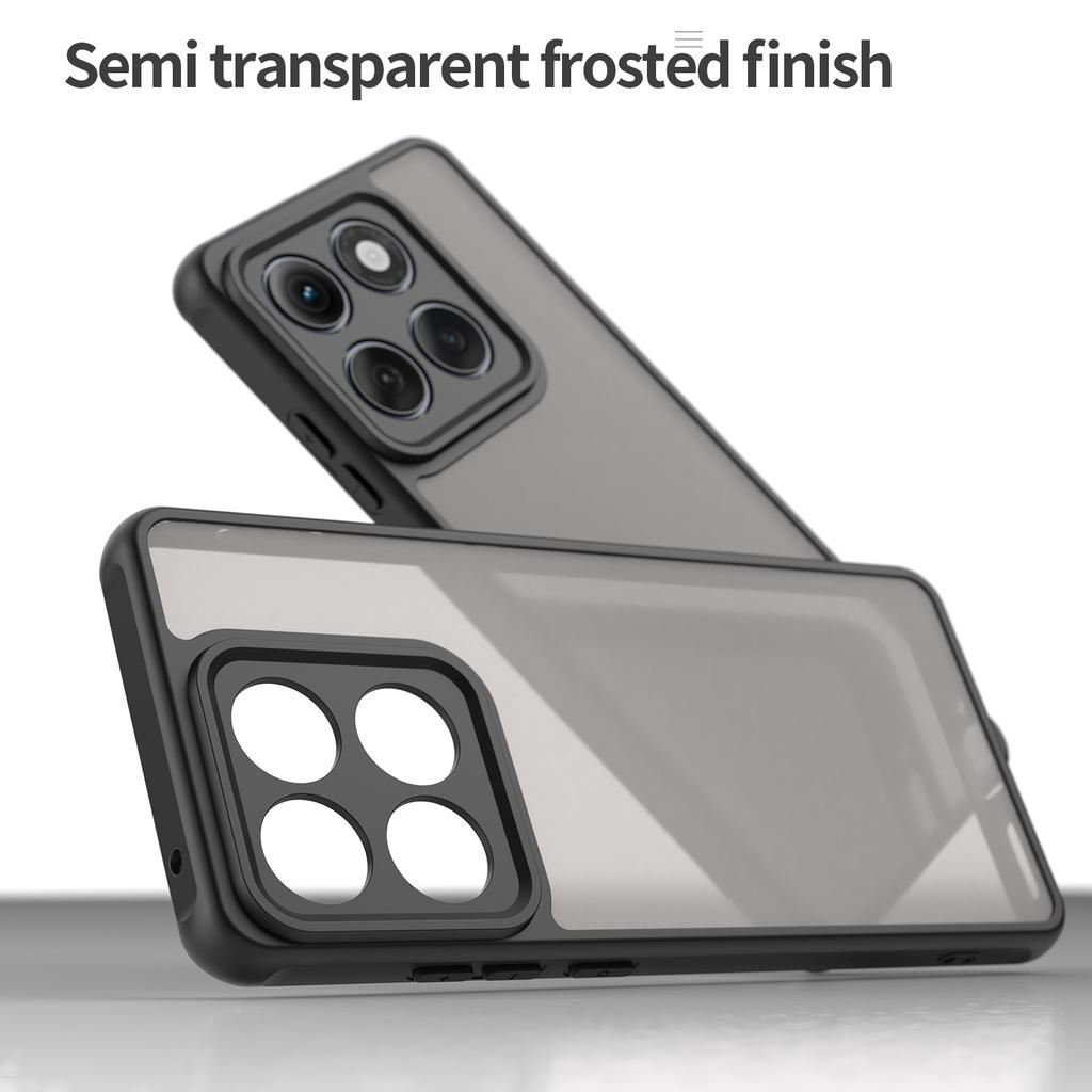 For Motorola Edge (2025) 5G Case Drop Proof Airbags Frosted Translucent PC + TPU Phone Back Cover
