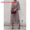 Elegant Summer Maxi Dress With Vneck And Batwing Sleeves For Casual Wear