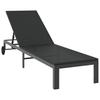 Sun Lounger Poly Rattan Black