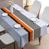 Qianniao Grid Leather Pattern Tablecloth Waterproof and Oil Resistant PVC Simple Tablecloth Coffee Table Cloth Dining Table Mat