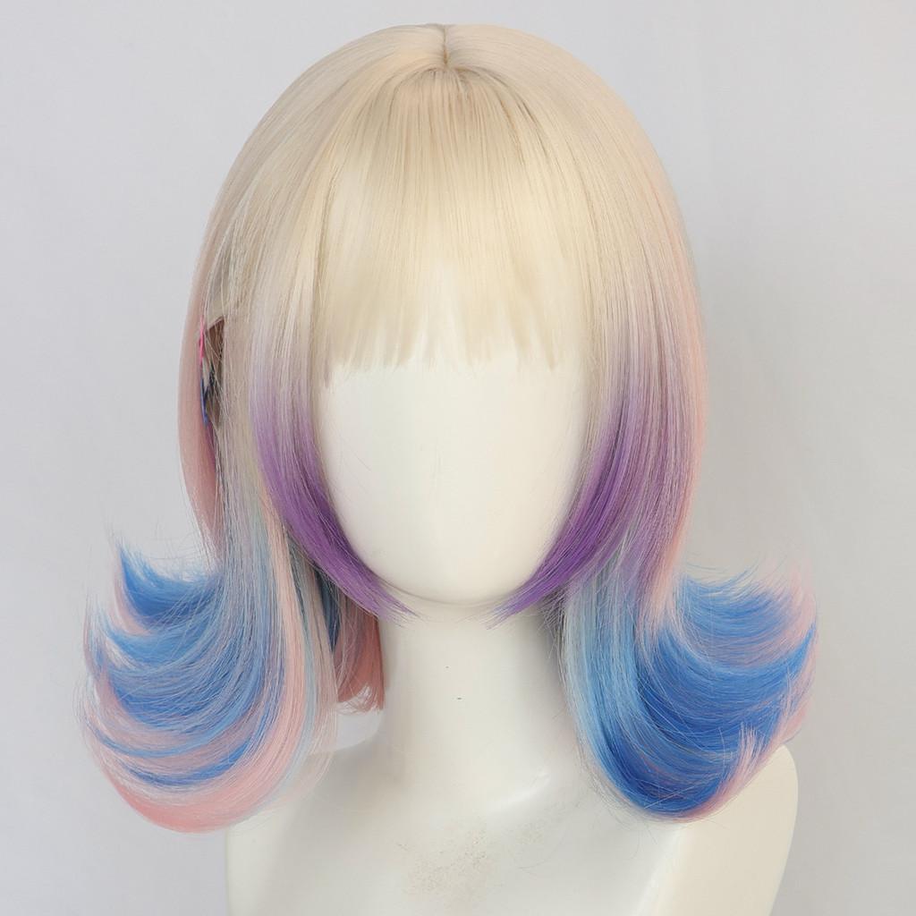 Cosplay Wavy Short Wig With Hightemperature Silk For Addams Costume