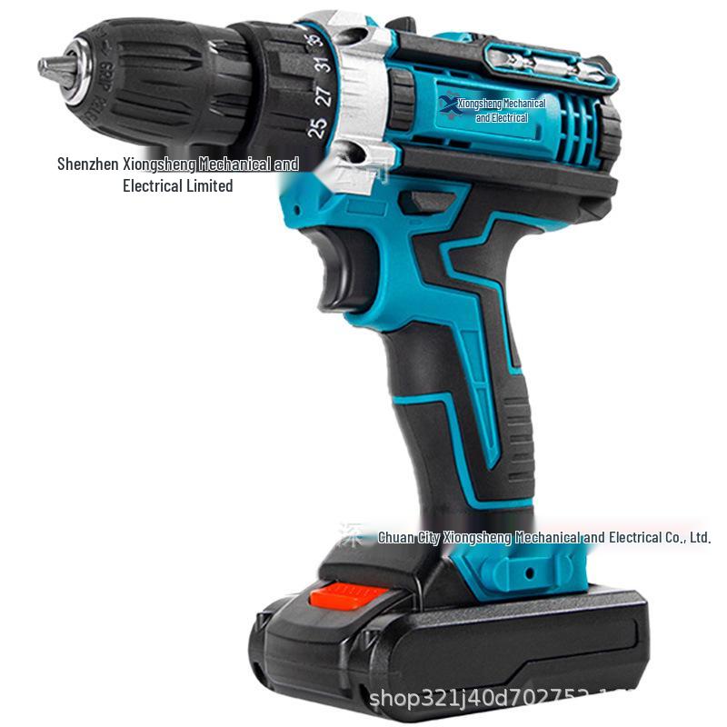 Professional Cordless Lithium-ion Electric Drill with Stepless Speed Adjustment for Automotive Repair