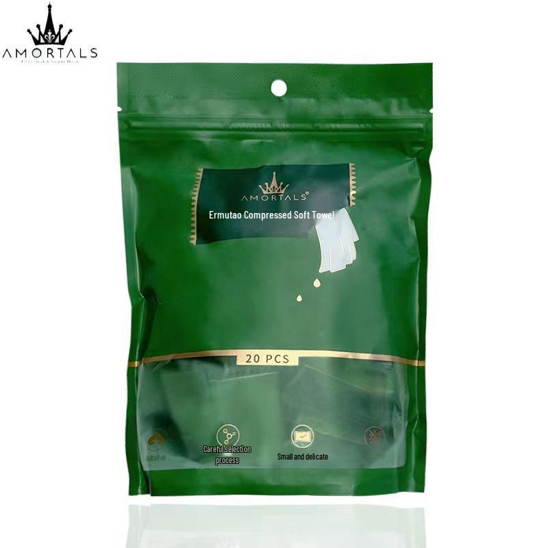 Ermutao Large Cotton Facial Cleansing Towel - Soft, Disposable Makeup Remover for Salons 70 pcs/pack (20x20 cm each)
