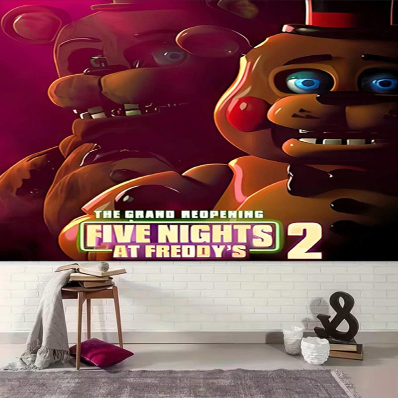 1pc Cartoon Five Nights at Freddys Tapestry, Living Room, Bedroom, Office, Party Decor, Ideal Festive Gift