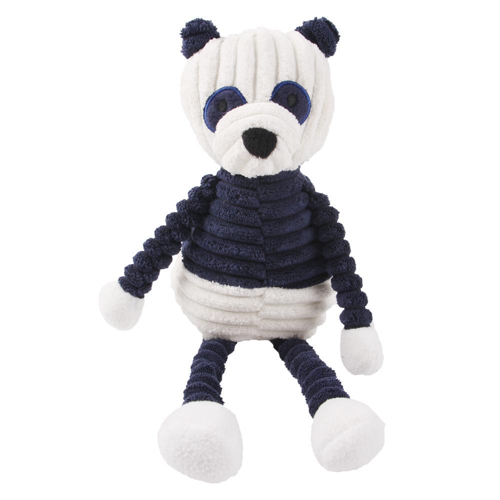 Plush Dog Toy Animals Shape Bite Resistant Squeaky Toys Corduroy Dog Toys for Small Large Dogs Puppy Pets Training Accessories