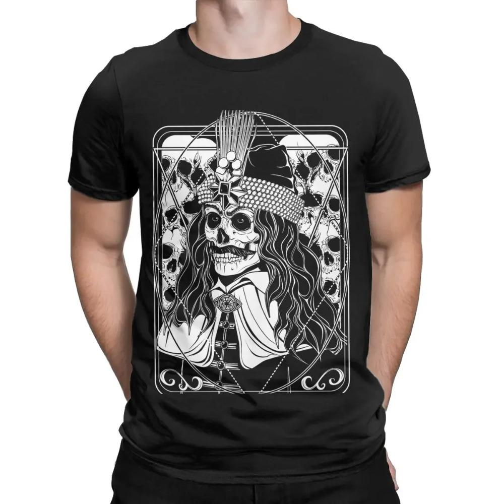 Men's T-Shirt Vlad Dracula A Skull Portrait Casual Pure Cotton Tee Shirt Short Sleeve T Shirts Crewneck Tops Graphic