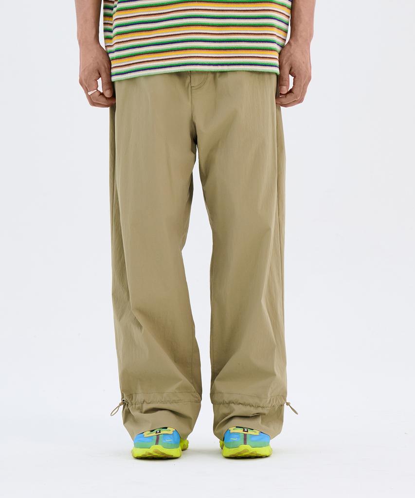 Nontaib Nylon Ankle String Easy Pants (Beige)