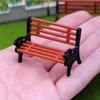 1:12 Dollhouse Miniature Park Bench Recliner Lounge Chair Mini Double Chair Model Garden Decor Toy Doll House Accessories