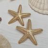 Trendige goldfarbene Ohrstecker mit Seestern-Imitation für Damen, exquisite kleine Stern-Ohrringe, Sommer-Strand-Alltagsschmuck