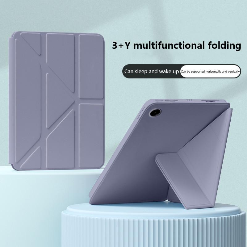 Voor Samsung Galaxy Tab A11 + Plus 11 8.7   S11 S10 Lite FE 10.9 Inch A9 Plus A8 A7 Lite Y-Fold Leer Stand Tablet Hoes Tab A7 Lite 8.7 paars