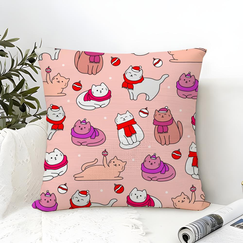 Simple Color Animal Illustration Patterns Pillow Case Linen Pillow Case Sofa Home Decor Cushion Cover Cushion Cove