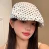 Versatile Polka Dot Print Hats Retro Bonnet Y2K Forward Hats  for Women