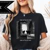 Black Cat Mirror Graphic Tee, Retro Philosophical Quote Shirt, Cat Lover Gift