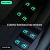 Glow-in-the-Dark Waterproof Fluorescent Stickers for Car Interior Functional Key Switch Buttons - Wear-Resistant Vehicle Window