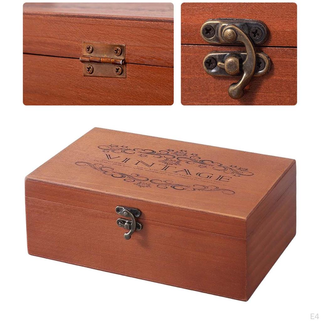Elegant Wooden Jewelry Storage Box with Lid - Perfect for Organizing Your Precious Accessories